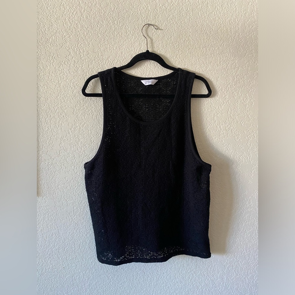 Saturdays NYC Men’s Gabriel Lace Tank Black XL